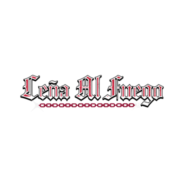 Decorative text 'Léga Al Fuego' with a red underline on a white background

